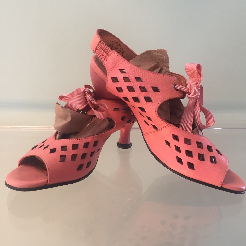 John Fluevog Belle Star pink sandals